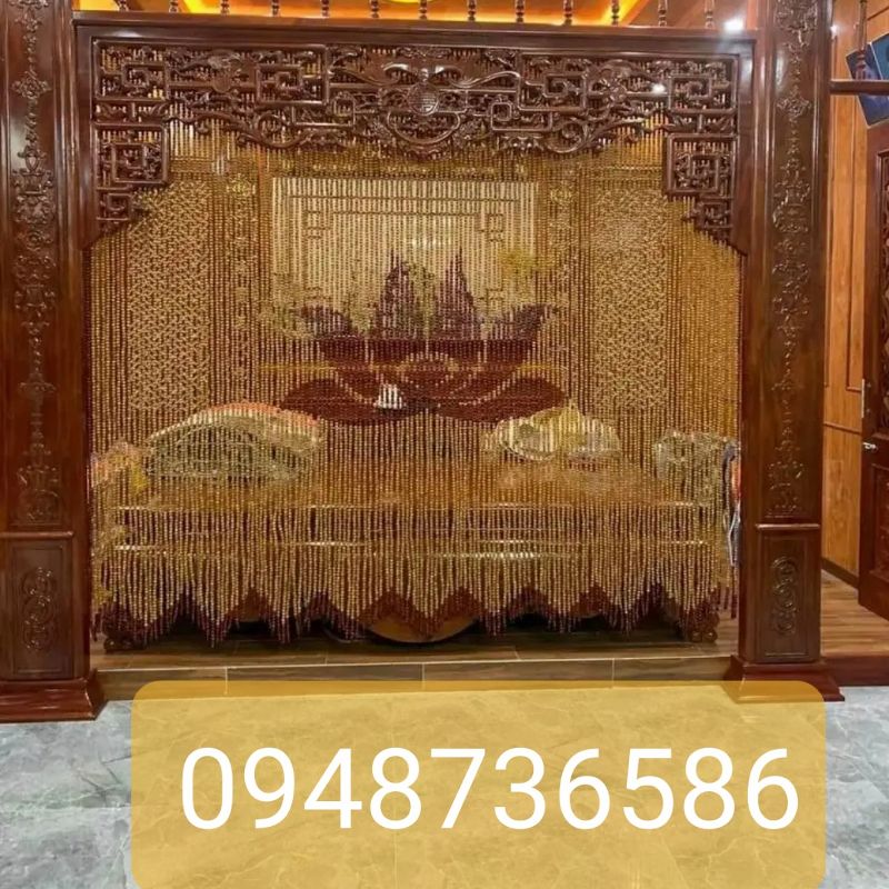 rèm hạt Gỗ 02