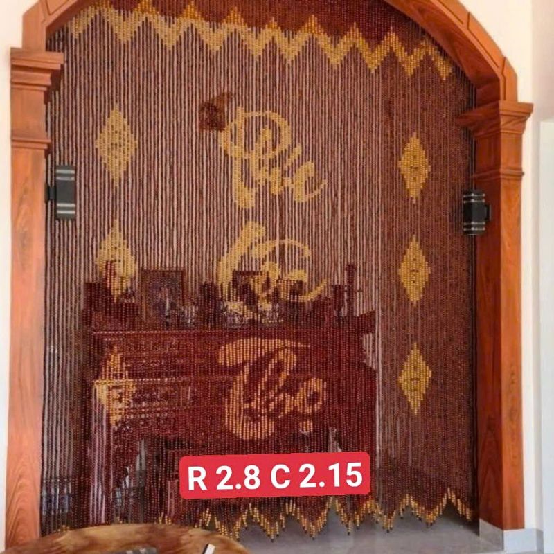 rèm hạt Gỗ 04