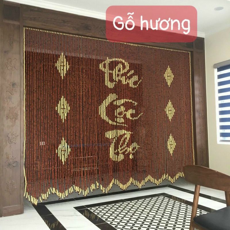 rèm hạt Gỗ 08